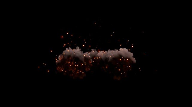 glow smoke explosion effect on black background