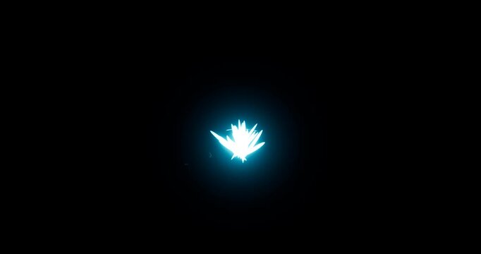 energy spark hit effect on black background