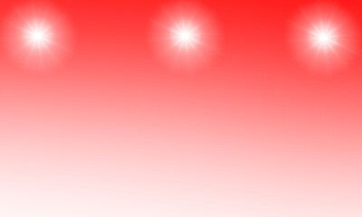 Three light flare on red transparent gradient texture background