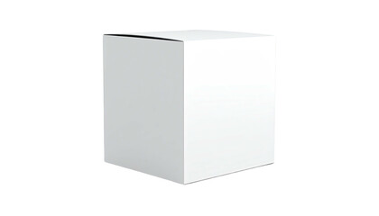 Fototapeta premium A simple, blank, white cube, likely a product packaging, isolated on black