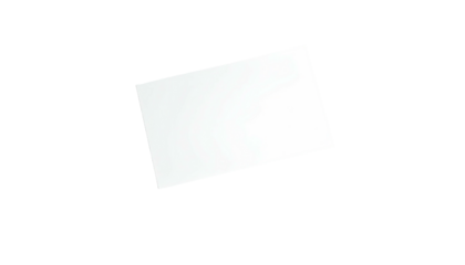Isolated white rectangle with a slightly angled view, on a black background