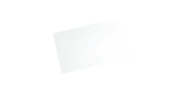 Isolated white rectangle with a slightly angled view, on a black background