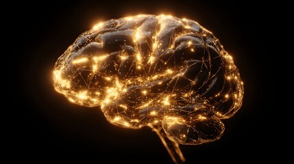 Illuminated network visualization highlights the complex structure of the human cerebrum
