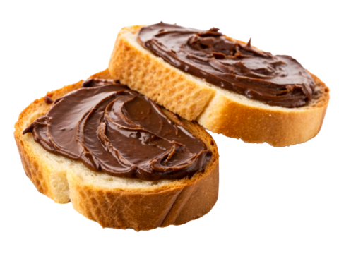Delicious chocolate spread on toasted bread slices, perfect for breakfast or snack time enjoyment, suitable for food blogs and cooking websites.