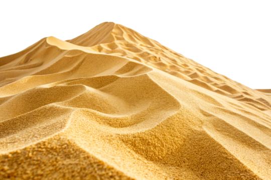 Golden sand dunes with undulating curves and textures, perfect for natural landscapes and desert exploration themes