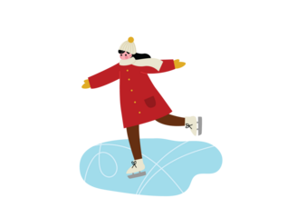 アイススケートを楽しむ女性