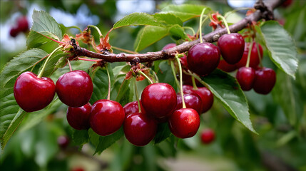 CherryBranchWithRipeFruits