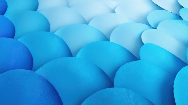 A blue abstract background with wavy, rounded shapes and a gradient effect. - Powered by Adobe