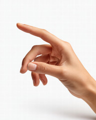 Isolated hand pointing on transparent background with natural skin texture and detail skin, transparent, isolated, hand, pointing, finger