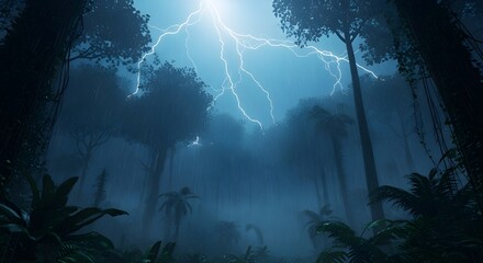 . Forest Under Lightning