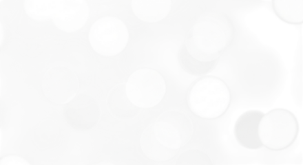 Abstract white bokeh background with soft blurred light circles, elegant and clean design isolated on transparent background