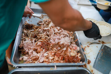 Pork leg rice, Thai food