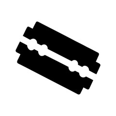Traditional Razor Blade Icon Classic Clean Sharp Grooming Tool Line Art Vector illustration