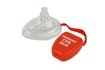 Emergency cpr mask and case for first aid training