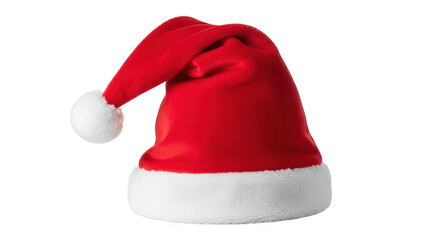 Red santa hat isolated on transparent background