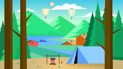 旅游系列-林中露营地