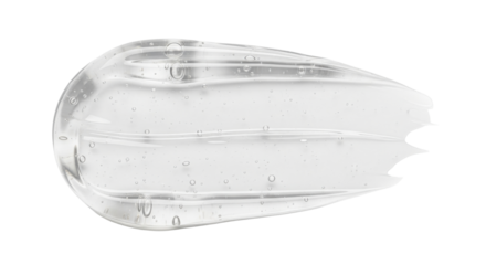 Clear Transparent Cosmetic Gel Smear Stroke Swatch Texture Isolated on White Background