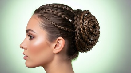 Elegant Braided Bun Hairstyle for a Stylish and Sophisticated Look.