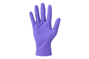 Obraz premium Purple medical hygienic glove providing hand protection