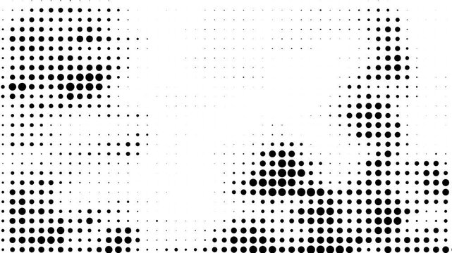 Blank White Dotted Halftone Background Stop Motion Texture Animation