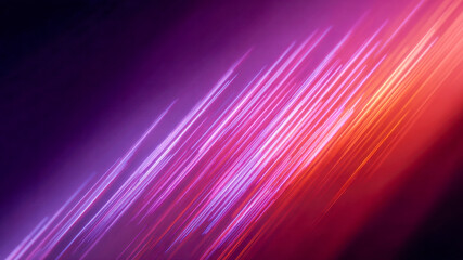 Neon light streak abstract background motion blur vibrant gradient purple pink orange diagonal lines futuristic glow energy beam speed effect digital wave evoke dynamic energy and creative mood