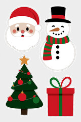 Cute Christmas Stickers Emoji Decoration