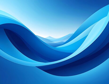 Abstract blue waves, evoking water, mountains, and calming vibes