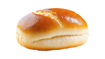 Golden Brown Bread Bun isolated on a transparent background 2