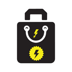 Obraz premium Set of black shopping and sale icon