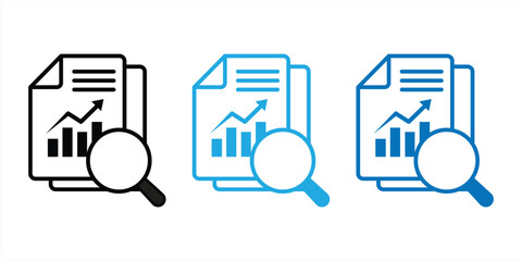 analytical data icon. Audit document symbol. Vector illustration