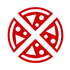 Fototapeta premium Youthful Graffiti Hostel Pizza Logo Design