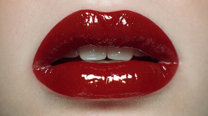 Obraz premium High-fashion Model Blowing Chrome Heart Powder for a Futuristic Beauty Campaign in a Sleek, Blank Space