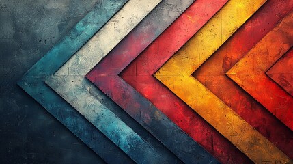 Striking abstract geometric composition with vibrant overlapping diagonal shapes gradients and contrasting colors  Dynamic visually impactful design with a conceptual contemporary feel