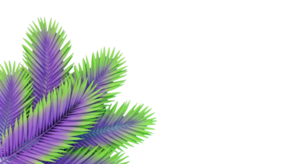 Abstract Neon Christmas Tree Branches Vector Illustration with Copy Space