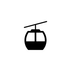 Cable Car or Gondola Lift Icon - Mountain Transport
