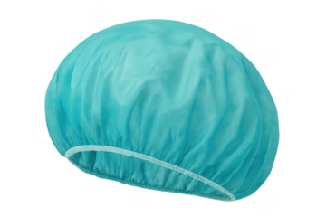 Disposable teal surgical cap for hygiene and medical use