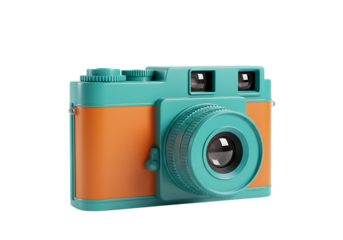 Retro camera captures vibrant moments, vintage photography style