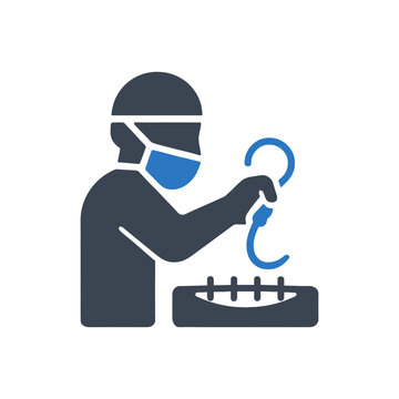 Surgical Wound Stitching Suture Icon
