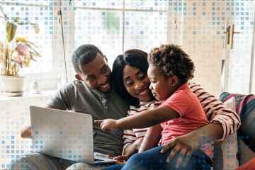 African family spending time together