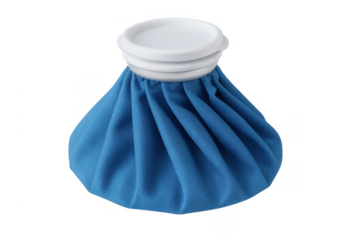 Blue ice pack providing cold therapy for injury relief