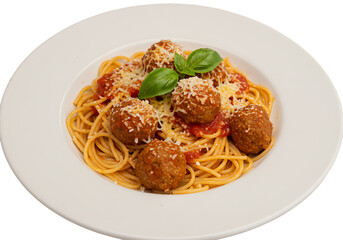 Delicious spaghetti and meatballs classic Italian comfort food