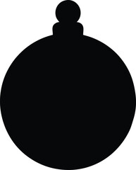 Fototapeta premium isolated-christmas-ornament-ball-silhouette-vector (1).eps
