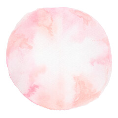 Watercolor Pink Circle Blobs, Soft Pastel Background, 水彩ピンクの丸い滲み