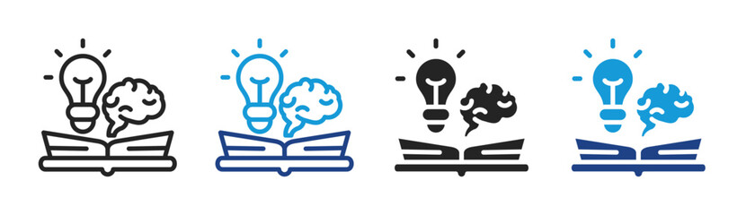 Idea Learning icon set multiple style collection