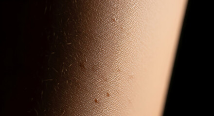 Close up of human skin texture with small bumps.