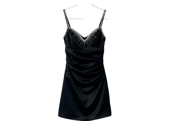 Elegant black sequined party dress for special occasions