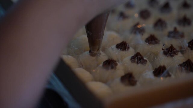 Doce com gotas de Nutella