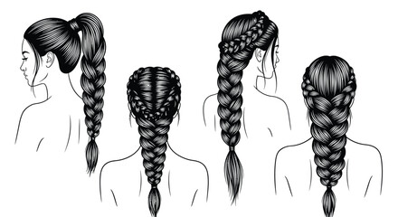 Elegant braided hairstyles inspiration for summer hair trends design