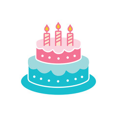 Colorful icon for cake