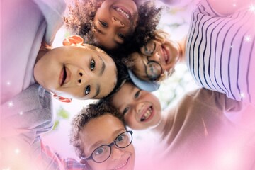 Happy kids in the park